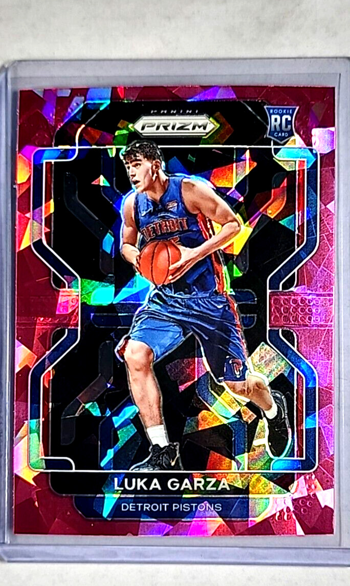 2021 2021-22 Panini Prizm Pink Ice Prizm #303 Luka Garza RC Rookie Pistons Card