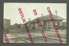 Elmore MINNESOTA RPPC 1911 DEPOT TRAIN STATION nr Blue Earth Fairmont Frost 