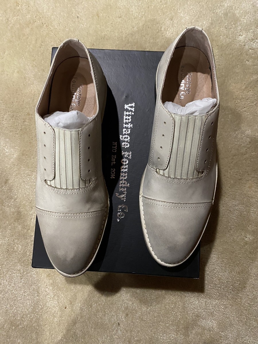 NEW Vintage Foundry The Rossi Leather Oxford Size 10 US SLIP 