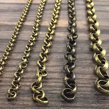 Brass Rolo Chain Round Linked Belcher Chain Neckalce 3mm 4mm 5mm 6mm 7mm Chain