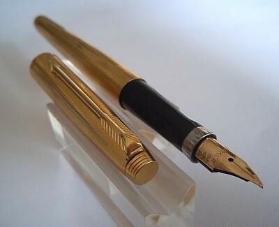 PARKER 75万年筆 ゴールド プレート14金XFノブ美品 パーカー 万年筆 75 インシグニア 14Kゴールドプレート PARKER