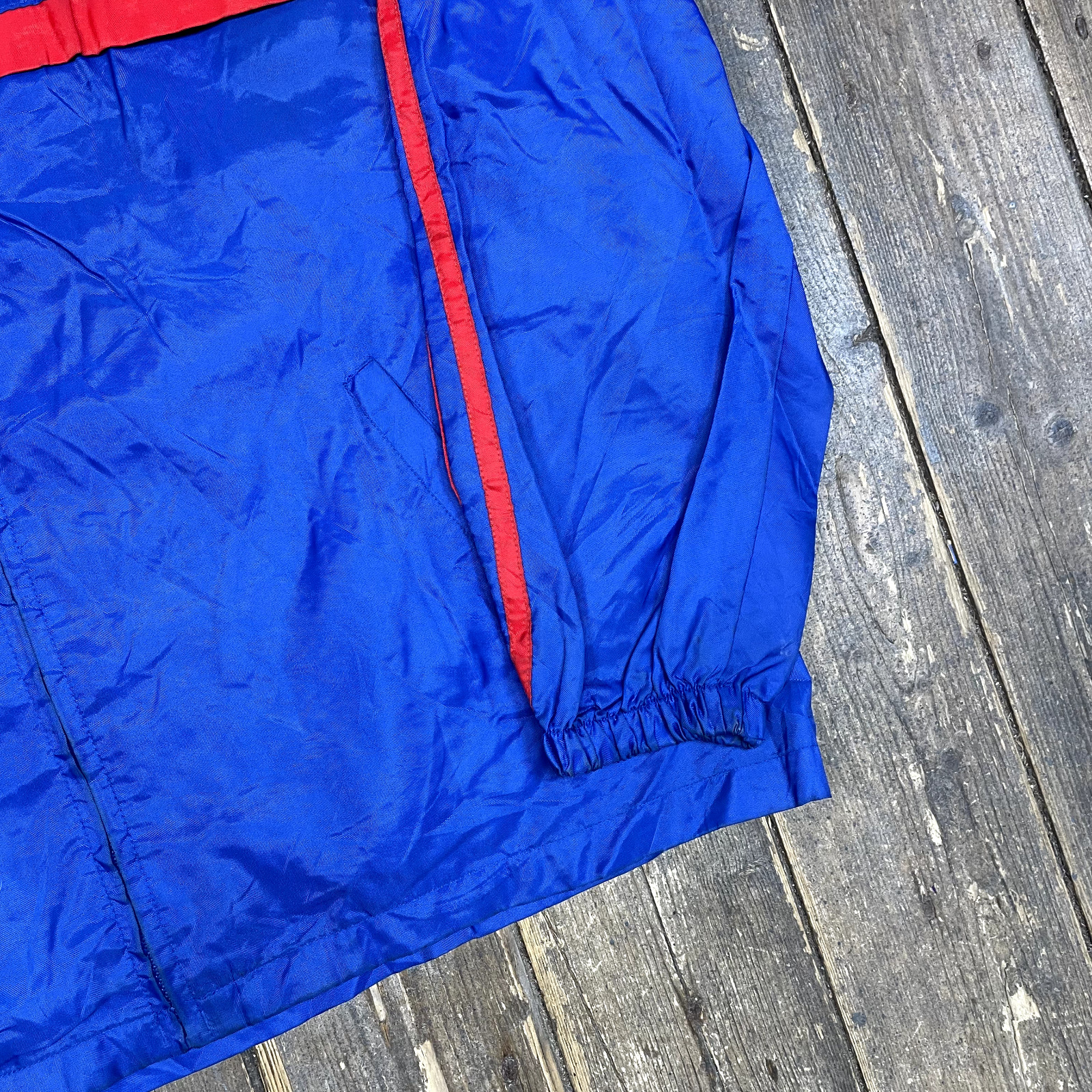 New York Giant Track Jacket Mens Large NFL Vintage Windbreaker Coat, Blue image 5