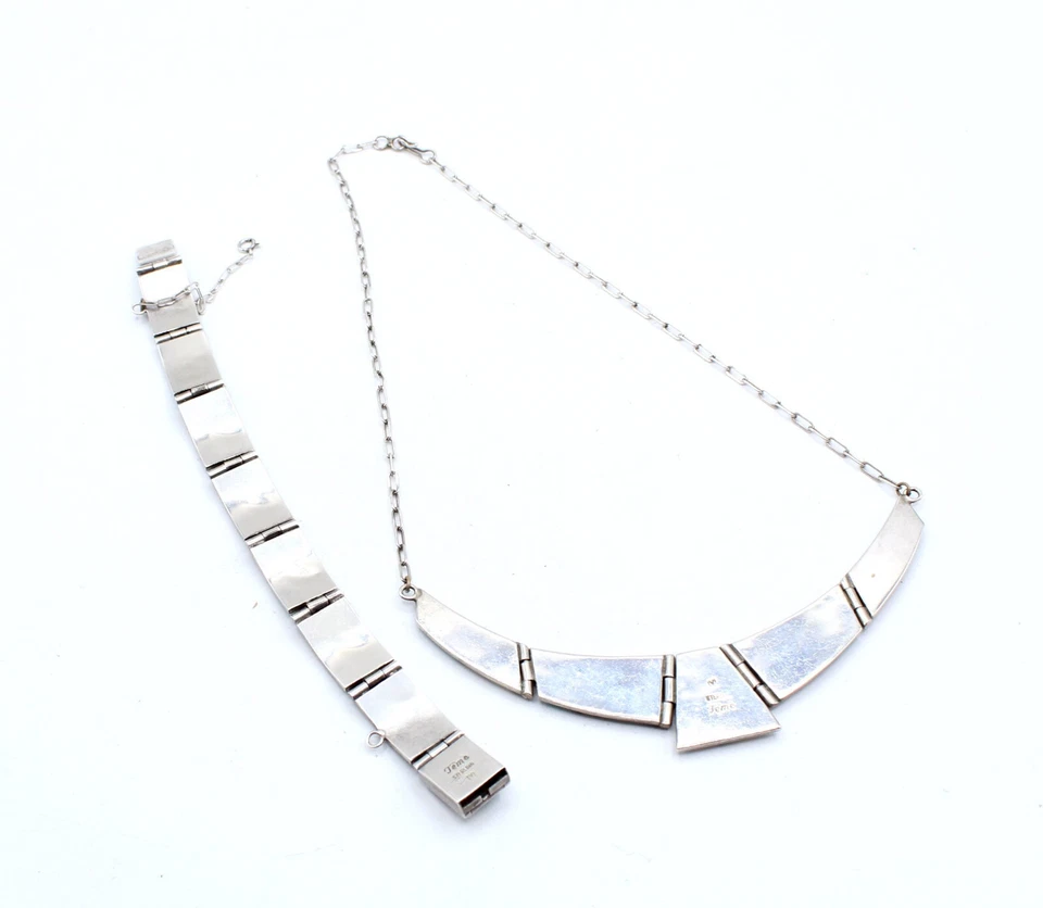 Conjunto de pulseira de colar de prata esterlina Teme' Sunburst incrustado coral turquesa esfregão - Imagem 4 de 4