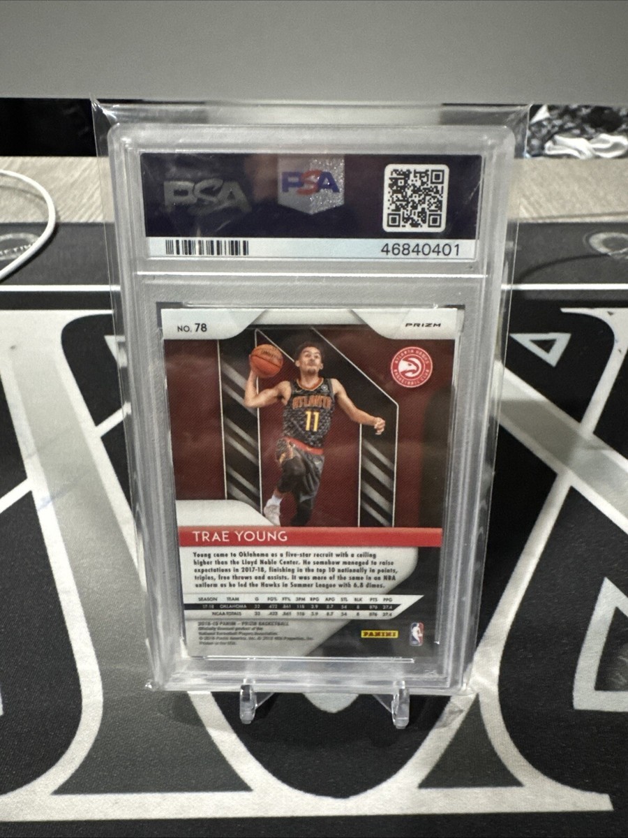2018 Panini Prizm Trae Young RC Silver Prizm PSA 9 Mint #78 Rookie
