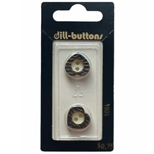 Buttons Chocolate Heart Textured 2-Hole 2-Pack 5/8" 15MM Dill No. 1084 Germany