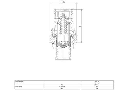 SYR MSV-Austauschpatrone 2116.3 DN 15+20 6bar verchromt - Bild 3 von 3