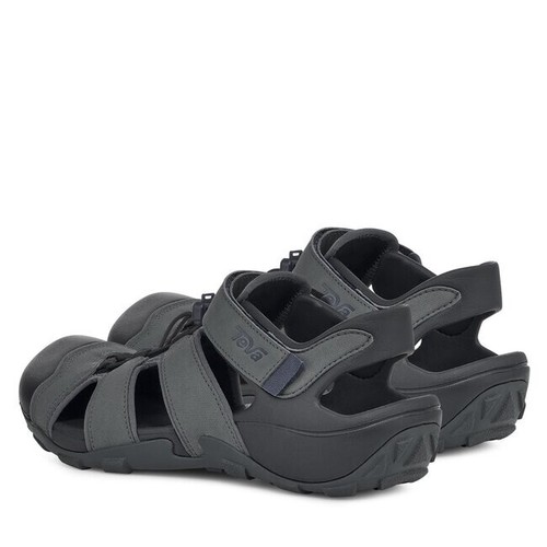 NWOB MENS SIZE 13 DARK SHADOW TEVA FLINTWOOD HIKING FISHERMAN SANDALS 1118941