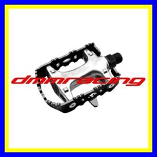 Coppia Pedali Bici Universali Alluminio MTB Bicicletta BMX Single Speed Nero