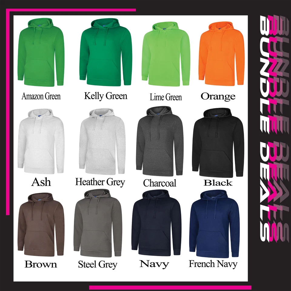 Personalised Custom Printed Hoodie stag hen your text logo unisex workwear top - Изображение 4 из 4