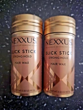 Lot of 2: Nexxus Slick Stick Strong Hold Hair Styling Wax - 2.33 oz