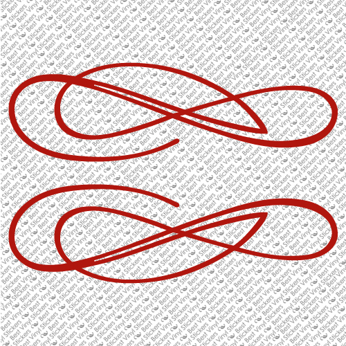 Pinstripe Vinyl Decal Set - Chopper, Bike, Fender, Tank, Car Window Stickers (PS-18) 9 thumbnail image