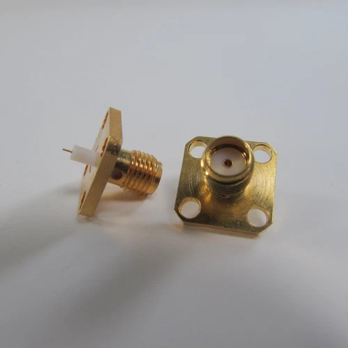 (20) SDP 22432-0 Coax Connector SMA Receptacle Square Flange to Strip Line NOS