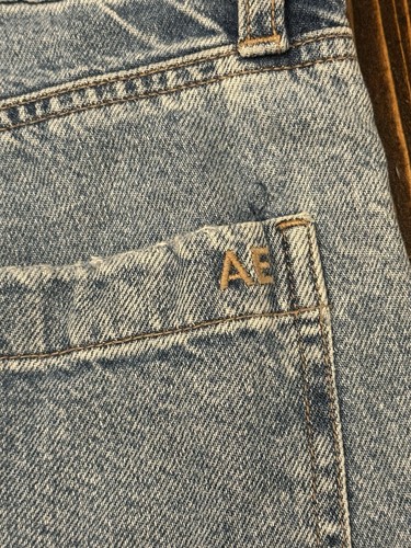 American Eagle Ripped Denim Baggy Dad Overalls, Size M, Brand New W Tags - Picture 10 of 13