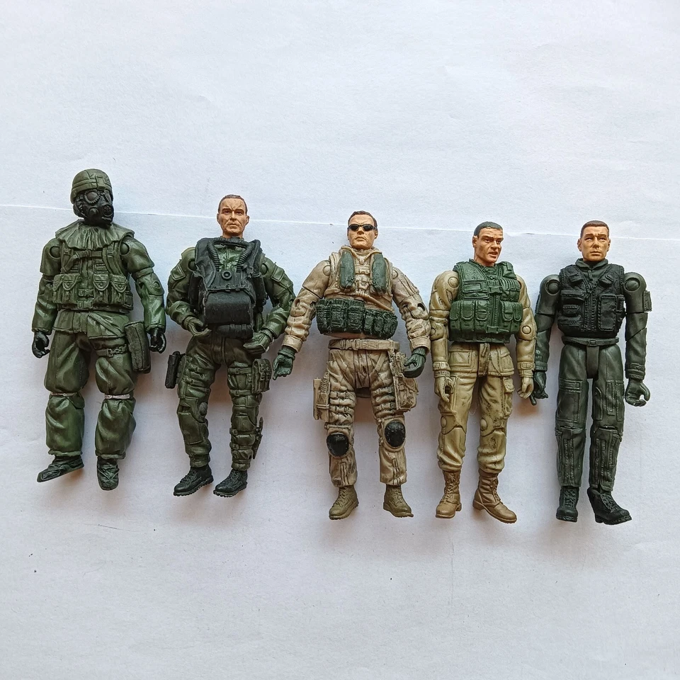 Lote 5 figuras BBI Elite Force Navy SEAL Special Ops Delta Soldiers 4" 1/18 A2 Foto 2 de 4
