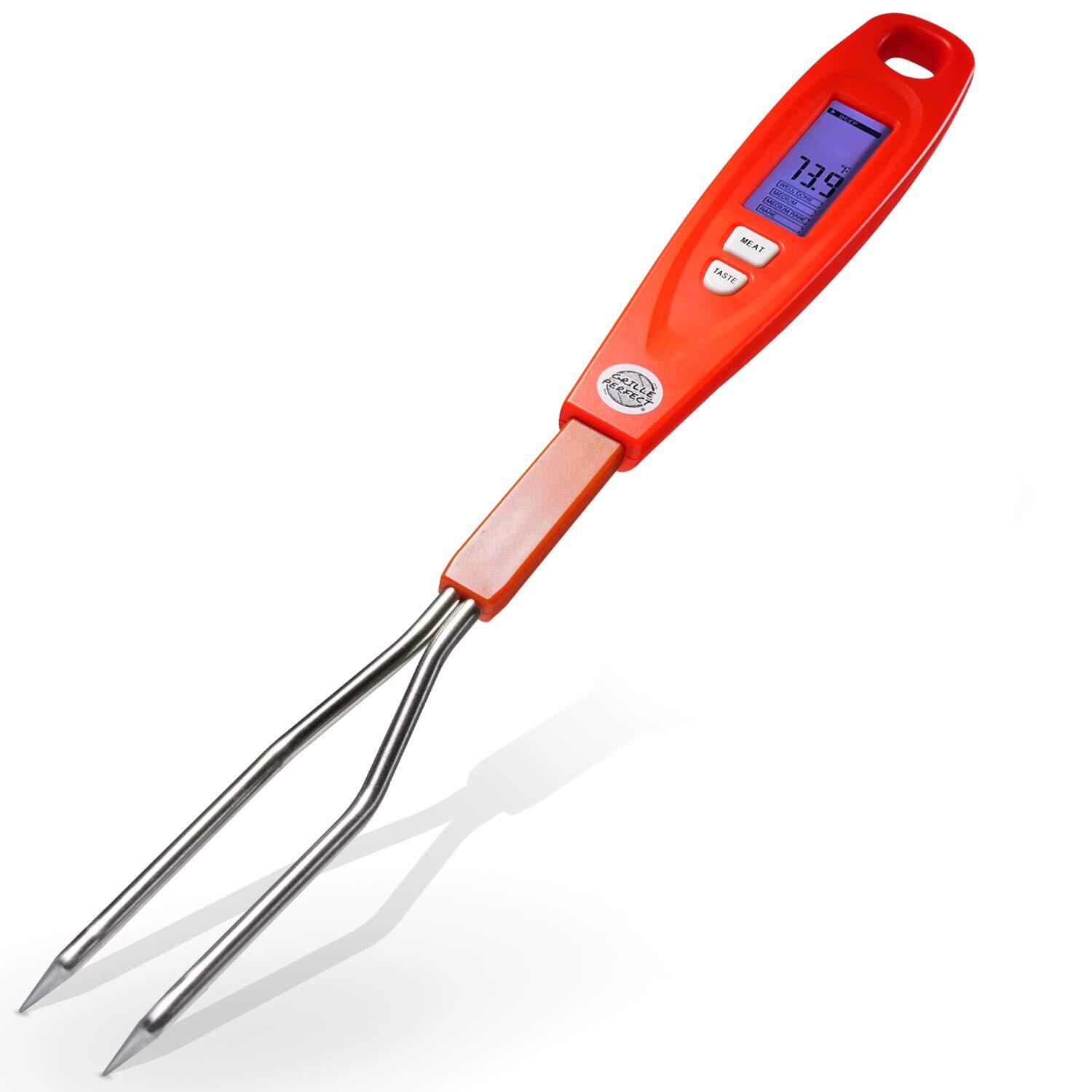 Digital Meat Thermometer Fork for Grilling & BBQ with Ready Alarm, Pro Temp P...-image