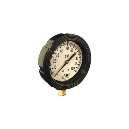 SPAN LFS-224-6000-G Pressure Gauge,3-1/2" Dial Size 448M69