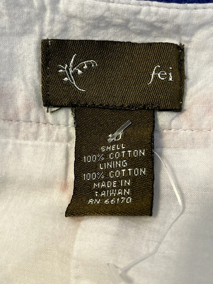 FEI Womens Skirt sz 10 White Multicolor Chevron Pencil A Line Knee Length - Image 3 of 4