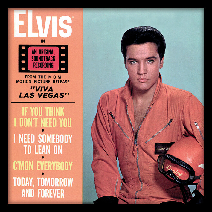 Elvis Presley - Viva Las Vegas - Official Album Cover Size Framed Print