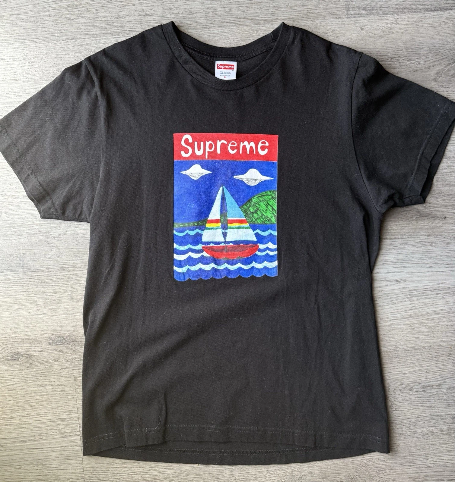 T shirt noir Supreme Sailboat taille M homme