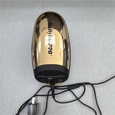 BaBylissPRO VibeFX Cordless Rechargeable Vibrating Hand Massager, Gold/Black