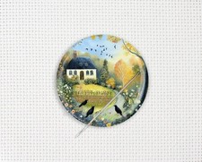Cottage Needle Minder, Cross Stitch Needle Minder, Landscape Needle Minder