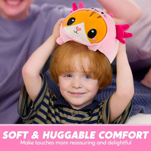 Joyin Stofftier, Kawaii Axolotl Katze Plüschtier, 11 Zoll weiches Plüschtier, süß... - Bild 5 von 9