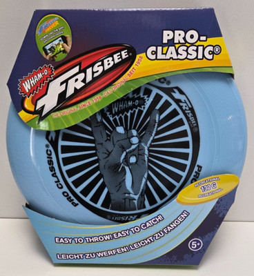 Wham-O Frisbee Pro Classic Blau 130g - U-Flex Wurfscheibe Ø25,5cm (0476 E1+)
