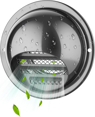 4'' Vent round Cover,Puunkeey 304 Stainless Steel Wall round Vent Hole Ventilatin