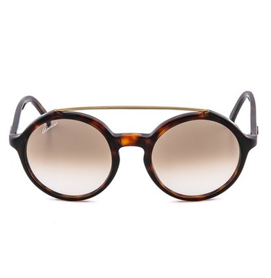 GUCCI GG3602 Round Dark Tortoise Brown Gradient Retro Sunglasses