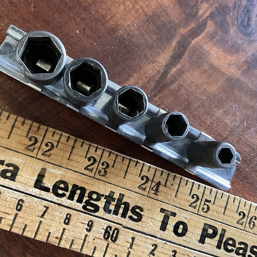 Vintage 5pc Mac Tools 1/4" Drive 6pt Shallow Impact Socket Set 1/2" to 1/4" - Picture 3 of 3
