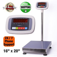 20"x16" Industrial Bench scale Stainless steel platform  indicator 600 lb