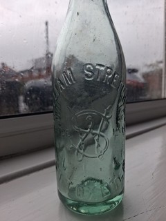 William Stretch Uttoxeter Clear Antique Bottle.