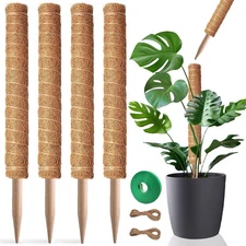 Moss Pole, 4Pack 21 Inch Plant Support Stakes for Indoor Plants, Monstera Pla...