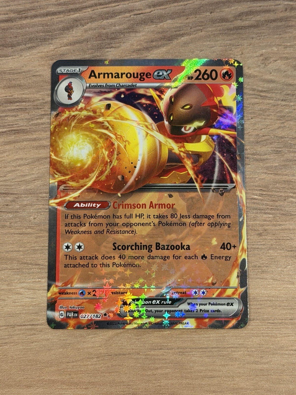 Pokemon Paradox Rift: Armarouge ex 27/182 NM