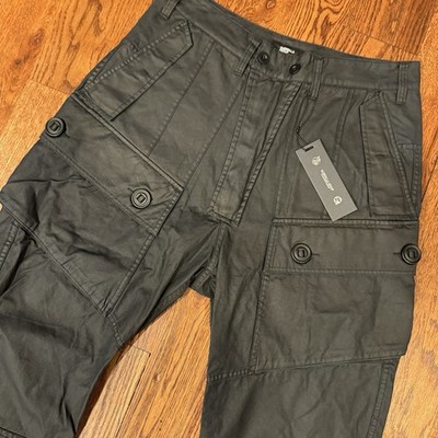 Guerrilla Group BPR-PL01 Reconstructed Denim Cargo Pants Men s 32 Black