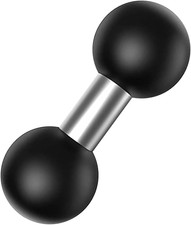 Double 1" Ball Mount Base Adapter for RAM Mounts B-Size Double Socket Arms Black