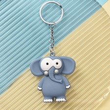 Kid Creative Animal Keychain Elephant Pendant Car Hanging Key Chain Ring 9