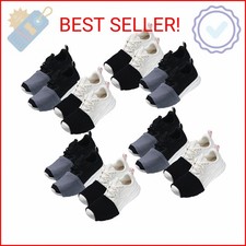 Haysandy 8 Pairs Dance Shoe Covers Over Shoes socks for Dancer Women M,Classic S