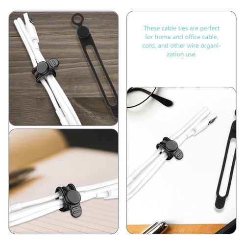 10 Pcs Line Processor Set Silicone Cable Organizer Ties Reusable - 第 11/12 張圖片