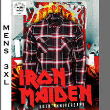 DIXXON FLANNEL x IRON MAIDEN Flannel Shirt Collab - Men's 3XL
