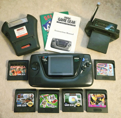 SEGA Game Gear Console Lot w/ cheat code  Case Manuals & 6 Games (no TV tuner)