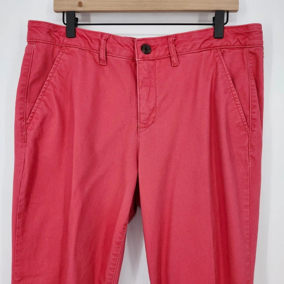 Red Coral Womens Girlfriend Chino Pant Size 14 Nantucket Coastal Beachy Resort - Image 2 of 4