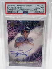 2023 Bowman Inception Spencer Jones #PPASJ Primordial Auto /99 PSA 10 🔥 ON CARD