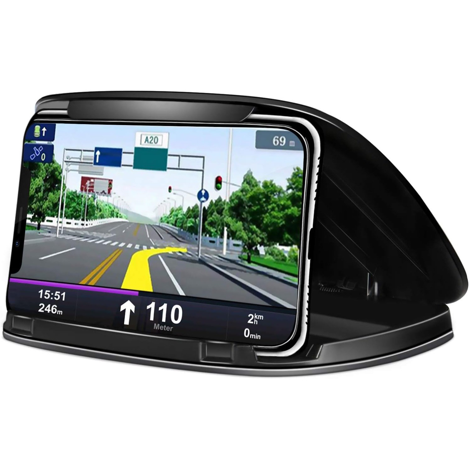 Mobile Phone Holder for Car with Non-Slip for All 3-6.8 Inch