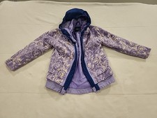 Eddie Bauer 3 in 1 Kids Jacket S 7/8 YRS Colors purple/white/blue