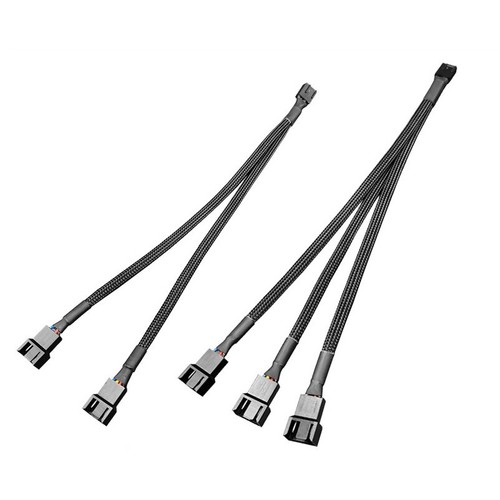 PWM PC Fan Splitter 1 to 2/3 4pin/3pin Sleeved Adapter Cable Extension Adapter - Afbeelding 6 van 12