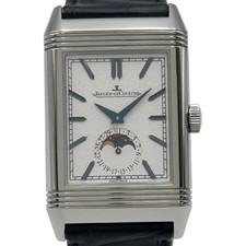 Jaeger-LeCoultre Reverso Tribute Duoface Moon Stainless Steel / Silver / Leather Q3958420