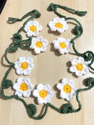 Handmade Spring/easter Daisy Flower Bunting/Garland/Summer Necklace