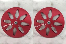 New One Pair red Akai 7'' tape reel Light Metal Aluminum Take Up Reel