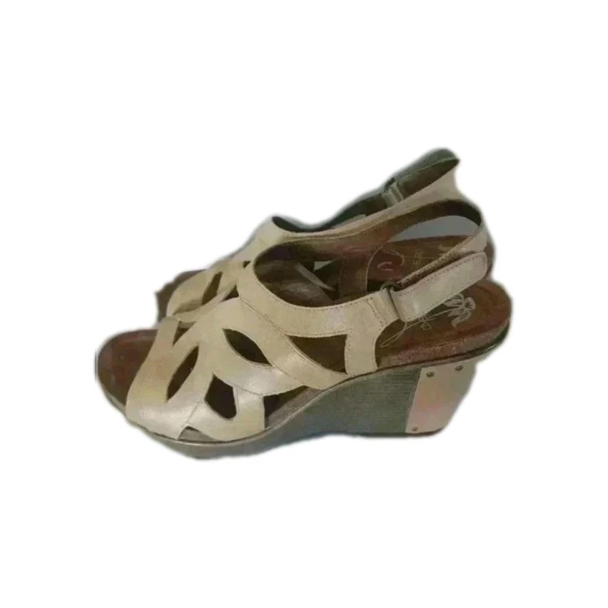 Dansko Mujer Cuero Tostado Felecia Tirantes Tachonados Cómodos Tacones de Cuña 41 Foto 4 de 4